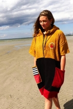 WAVE HAWAII  LIETUVOJE | GOBTUVAS  - RANKŠLUOSTIS - PONČAS  | Zipper Poncho Dusty Gobtuvas|Surfwax Surf stiliaus apranga