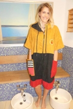 WAVE HAWAII  LIETUVOJE | GOBTUVAS  - RANKŠLUOSTIS - PONČAS  | Zipper Poncho Dusty Gobtuvas|Surfwax Surf stiliaus apranga