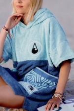 WAVE HAWAII LIETUVOJE | GOBTUVAS  - RANKŠLUOSTIS - PONČAS  | Bamboo Kids Poncho Maxi Gobtuvas|Surfwax Surf stiliaus apranga