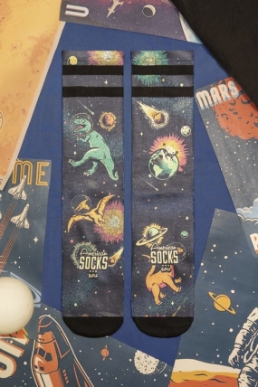 American Socks Space Dino Kojinės| Surfwax Surf stiliaus aprangos parduotuvė nuo 2010