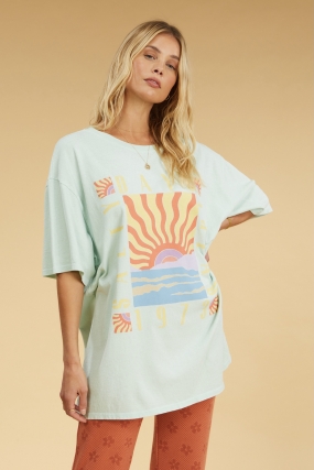 Billabong Salty Blonde Easy Shores Top| Moteriški Marškinėliai| Surfwax Surf stiliaus aprangos parduotuvė nuo 2010