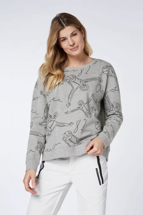 Chiemsee Sweatshirt with Label Art pattern