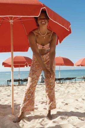 Billabong x Smiley So Trippy Linen Pants| Moteriškos kelnės| Surfwax Surf stiliaus aprangos parduotuvė nuo 2010|
