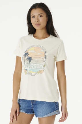 Ripcurl Sun Salt Tee| Moteriška vasariška palaidinė| Surfwax Surf stiliaus aprangos parduotuvė nuo 2010| Laisvalaikio apranga