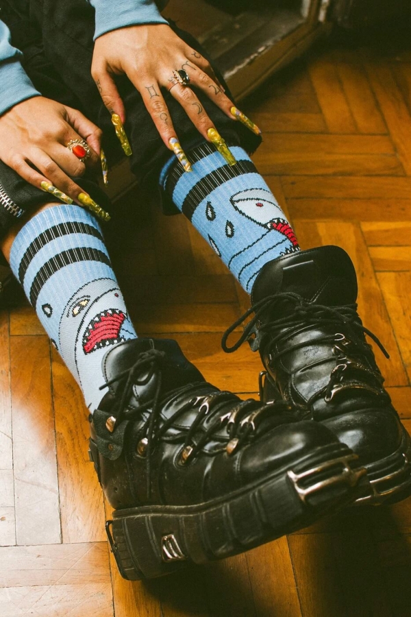 American Socks Shark Strike Kojinės| Surfwax Surf stiliaus aprangos parduotuvė nuo 2010