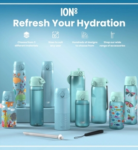 Ion8 Leak Proof Kids Water Bottle, Bpa Free, 350ml