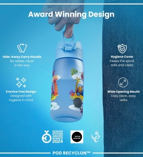 Ion8 Leak Proof Kids Water Bottle, Bpa Free, 350ml