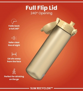 Ion8 Leak Proof Slim Water Bottle, Bpa Free, 500ml | Sandari, Higieniška Gertuvė |