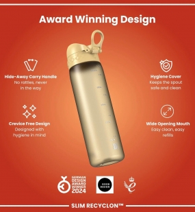 Ion8 Leak Proof Slim Water Bottle, Bpa Free, 500ml | Sandari, Higieniška Gertuvė |