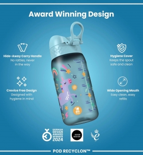 Ion8 Leak Proof Kids Water Bottle, Bpa Free, 350ml |Gertuvė Vaikams| Surfwax Surf stiliaus aprangos parduotuvė nuo 2010