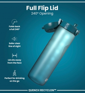Ion8 Leak Proof 1 Litre Sports Water Bottle, Bpa Free, Motivator 1000ml | Sandari, Higieniška Gertuvė |
