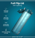 Ion8 Leak Proof 1 Litre Sports Water Bottle, Bpa Free, Motivator 1000ml | Sandari, Higieniška Gertuvė |