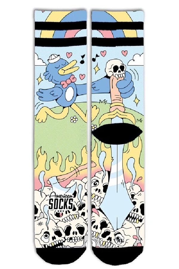 American Socks | Cute Chaos Drėgmę Sugeriančios Kojinės| Surfwax Surf stiliaus aprangos parduotuvė nuo 2010