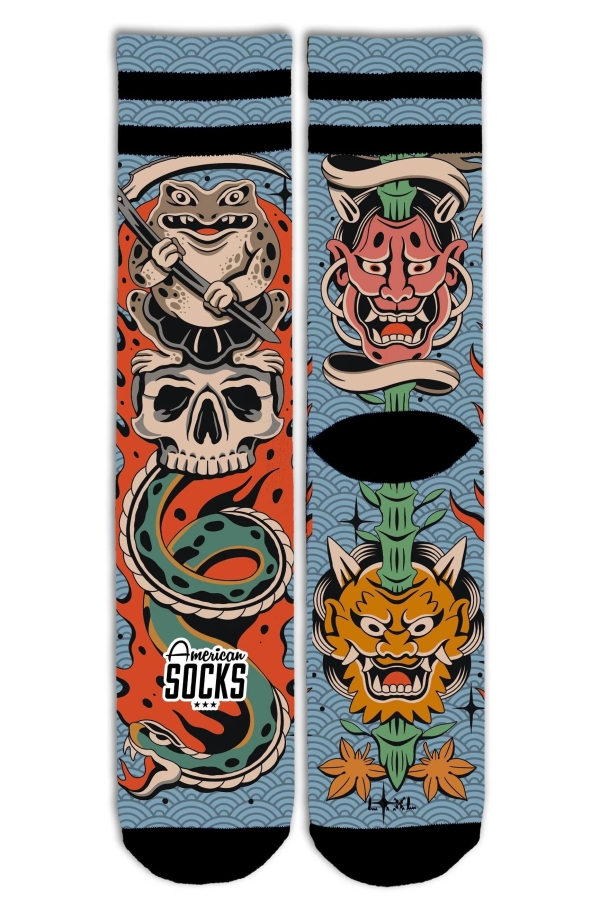American Socks | Kaeru Drėgmę Sugeriančios Kojinės| Surfwax Surf stiliaus aprangos parduotuvė nuo 2010