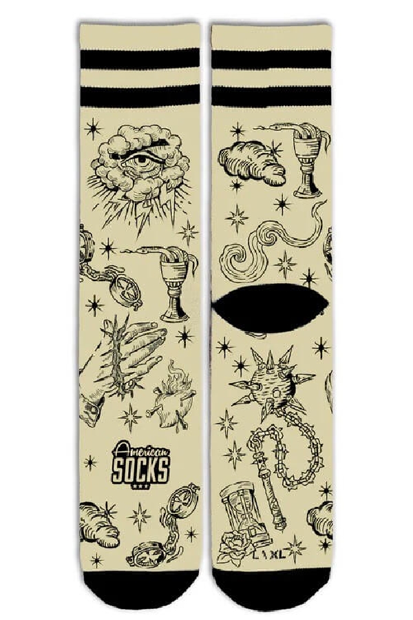 American Socks | Sacred Drėgmę Sugeriančios Kojinės| Surfwax Surf stiliaus aprangos parduotuvė nuo 2010