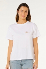 Ripcurl Poolside Tee| Moteriška vasariška palaidinė| Surfwax Surf stiliaus aprangos parduotuvė nuo 2010