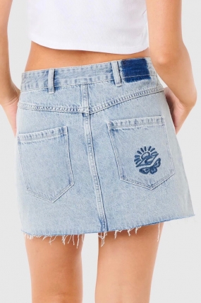 RipCurl Tabby 2.0 Denim Mini Skirt| Surfwax Surf Clothing shop since 2010