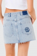 RipCurl Tabby 2.0 Denim Mini Moteriškas Sijonas| Surfwax Surf stiliaus aprangos parduotuvė nuo 2010| Vasariškas Sijonas