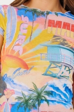 Ripcurl Hotel Malibu Tee| Moteriška vasariška palaidinė| Surfwax Surf stiliaus aprangos parduotuvė nuo 2010