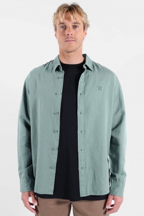 Oxbow LINEN Vyriški Lino Marškiniai Ilgomis Rankovėmis|Surfwax Surf stiliaus aprangos parduotuvė nuo 2010