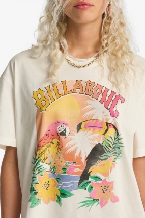 Billabong Birds Of Paradise| Moteriški Marškinėliai| Surfwax Surf stiliaus aprangos parduotuvė nuo 2010| Vasariška Palaidinė