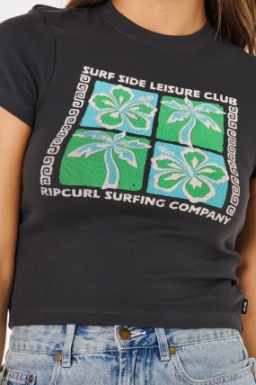 Ripcurl Surf Side Tee| Moteriška vasariška palaidinė| Surfwax Surf stiliaus aprangos parduotuvė nuo 2010| Lengvi Marškinėliai