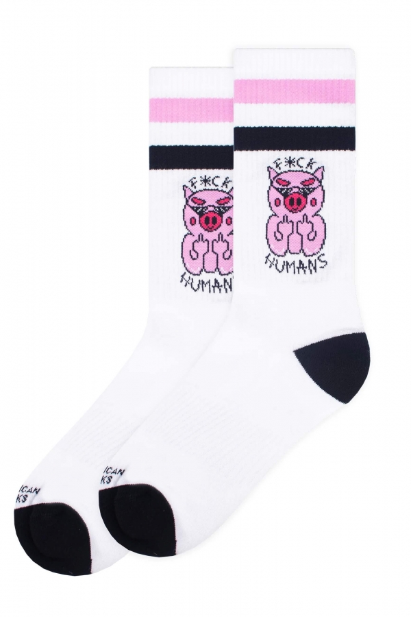 American Socks F*ck Humans Kojinės| Surfwax Surf stiliaus aprangos parduotuvė nuo 2010| Drėgmę Sugeriančios Sportinės Kojinės
