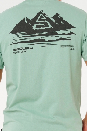 RipCurl Vaporcool Search Peak Vyriški Marškinėliai |Surfwax Surf stiliaus aprangos parduotuvė nuo 2010