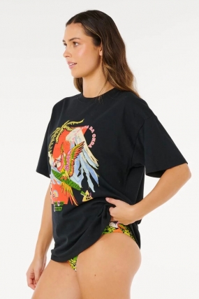 Ripcurl Wave Crest Heritage Tee| Moteriška vasariška palaidinė| Surfwax Surf stiliaus aprangos parduotuvė nuo 2010