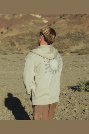 Oxbow RADIATE Men's Zip Hoodie | 100% Organic Cotton | Eternal Collection | Swirl Graphic Print | Surfwax 