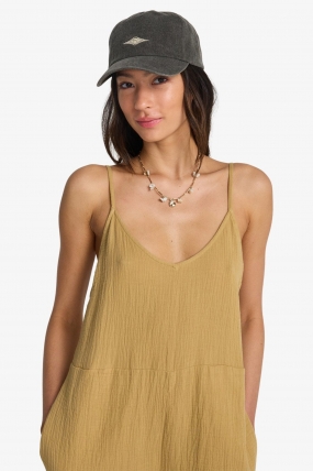 Billabong Only In Dreams Women's Wide Leg Jumpsuit | Open Back | Relaxed Fit | Summer Cotton Gauze | Surfwax
