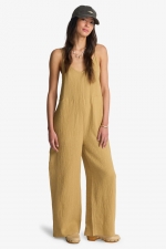 Billabong Only In Dreams Women's Wide Leg Jumpsuit | Open Back | Relaxed Fit | Summer Cotton Gauze | Surfwax