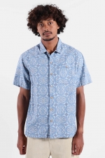 Oxbow DARTS Men's Printed Shirt | Cotton Linen |Smart Casual Short Sleeve Shirt | Surfwax Surf Clothing Shop Since 2010