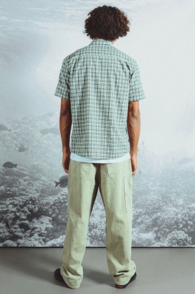 Oxbow SEACHECK Men's Printed Shirt | Cotton |Smart Casual Short Sleeve Shirt | Surfwax Surf Clothing Shop Since 2010