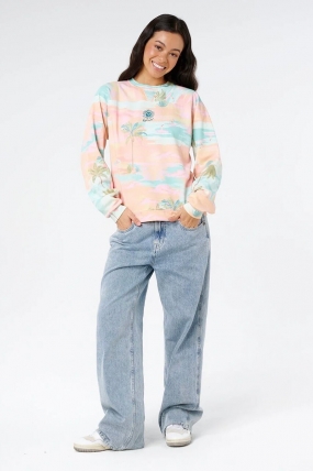 Ripcurl Lithuania | Catalina Island Oversize Crew Fleece | Fleece For Women | Surfwax Surf Clothing Shop Since 2010
