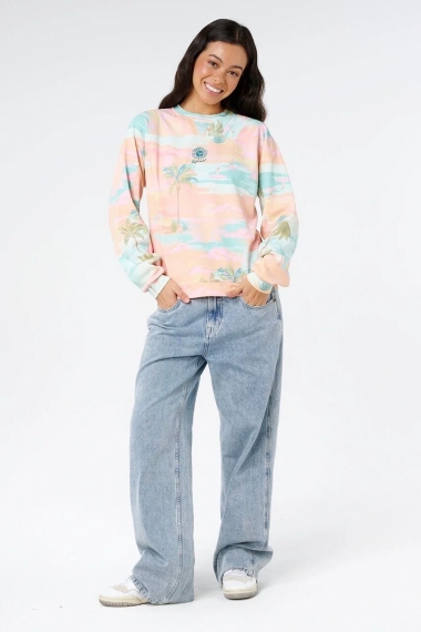 Ripcurl Lithuania | Catalina Island Oversize Crew Fleece | Fleece For Women | Surfwax Surf Clothing Shop Since 2010
