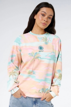 Ripcurl Lithuania | Catalina Island Oversize Crew Fleece | Fleece For Women | Surfwax Surf Clothing Shop Since 2010