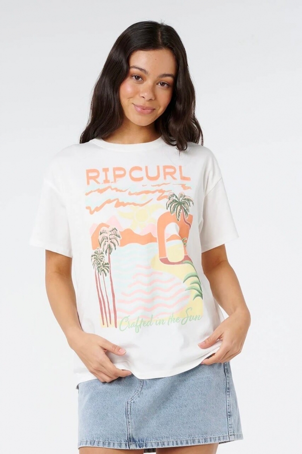 Ripcurl Half Moon Bay Tee| Moteriška vasariška palaidinė| Surfwax Surf stiliaus aprangos parduotuvė nuo 2010