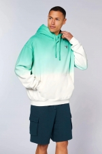 Chiemsee Men's Loose Fit Hoodie | Gradient Colour Fade | Large Graphic Back Print | Soft Brushed Oversized Sweatshirt
