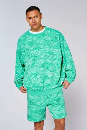 Chiemsee Men's Loose Fit Hoodie | Large Graphic Back Print | Soft Brushed Oversized Sweatshirt | Surfwax
