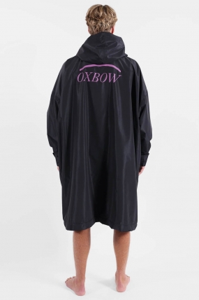 Oxbow OUILLE Black Changing Poncho | 5K/5K Membrane | Waterproof And Breathable | Recycled Materials | Surfwax
