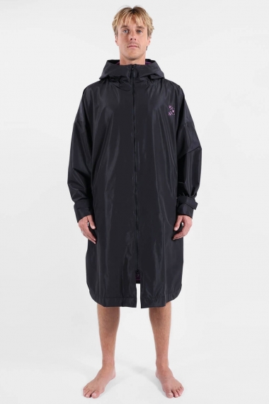 Oxbow OUILLE Black Changing Poncho | 5K/5K Membrane | Waterproof And Breathable | Recycled Materials | Surfwax