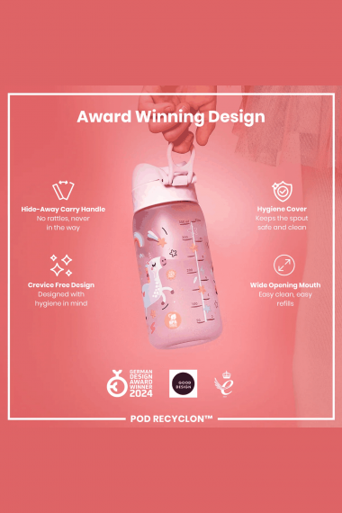 Ion8 Unicorns Vaikiška Gertuvė 350 ml |Mokyklai, Darželiui Ir Kelionėms |Nepralaidi Vandens Gertuvė Vaikams | Surfwax 