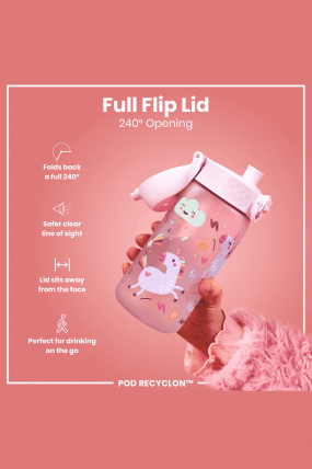 Ion8 Unicorns Vaikiška Gertuvė 350 ml |Mokyklai, Darželiui Ir Kelionėms |Nepralaidi Vandens Gertuvė Vaikams | Surfwax 