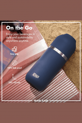 Ion8 Vacuum Insulated Flask 700ml | Travel, Work And Outdoor Adventures | Keeps Drinks Hot Or Cold For Over 12 Hours 