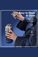 Ion8 Vacuum Insulated Flask 700ml | Travel, Work And Outdoor Adventures | Keeps Drinks Hot Or Cold For Over 12 Hours 