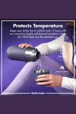Ion8 Termosas 700 ml | Kelionėms, Darbui Ir Išvykoms | Išlaiko Šilumą Ir Šaltį Daugiau Nei 12 Valandų | Surfwax