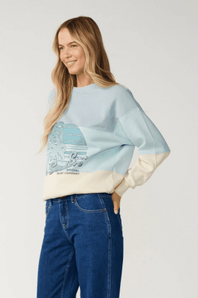 RipCurl Seeker Raglan Crew Sweatshirt|Soft Cotton, Relaxed Fit And Everyday Comfort|Surfwax