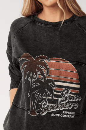 RipCurl Moteriškas Džemperis Be Gobtuvo| Medvilninis Džemperis Moterims | Laisvalaikio Džemperis Kasdienai