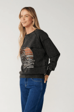 RipCurl Moteriškas Džemperis Be Gobtuvo| Medvilninis Džemperis Moterims | Laisvalaikio Džemperis Kasdienai